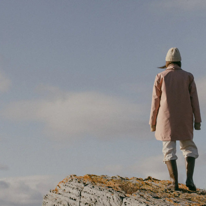 Women's Daily Rain Coat - Crabapple