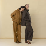 Women's Cropped Rain Coat - Bark