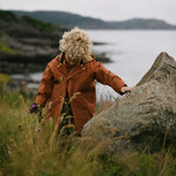 Midi Rain Coat - Red Oak