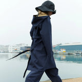 Youth Balmacaan Raincoat - Inkberry