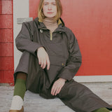 Women's Anorak Rain Coat - Obsidian