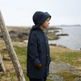 Midi Rain Coat - Inkberry