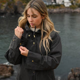 Women's Waterproof Poncho - Obsidian