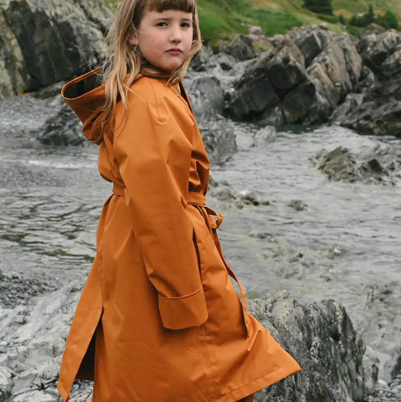 Balmacaan Raincoat - Red Oak