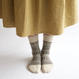 Wool Jacquard Socks - Oatmeal