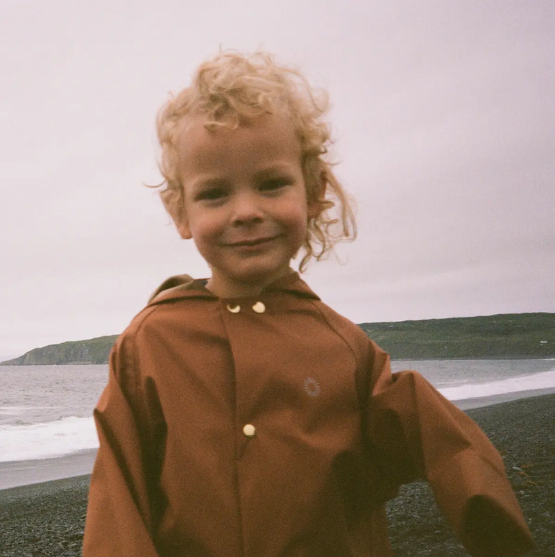 Midi Rain Coat - Rust