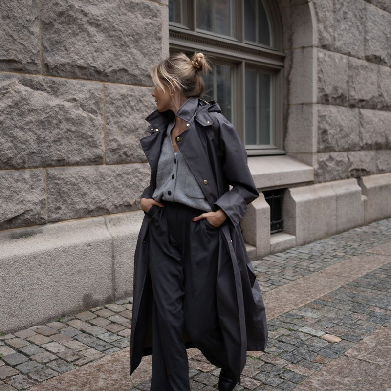 Boheme Trench Rain Coat - Slate