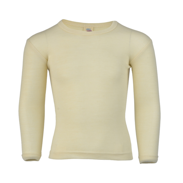 Merino Wool & Silk Long Sleeve Shirt - Wheat