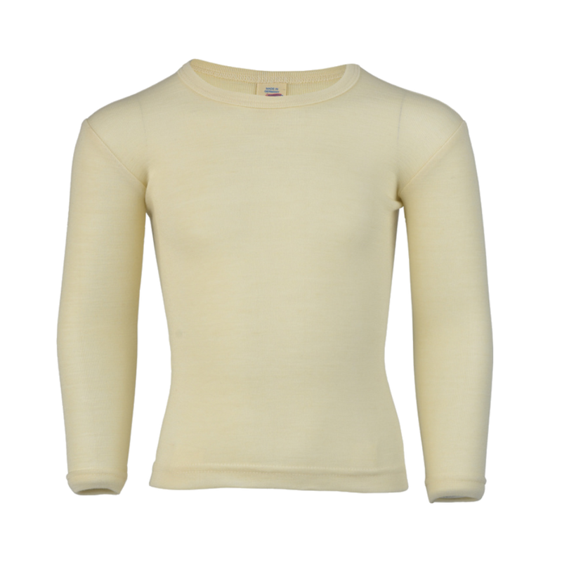 Merino Wool & Silk Long Sleeve Shirt - Wheat