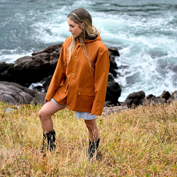 Adult Field Smock Rain Coat - Red Oak