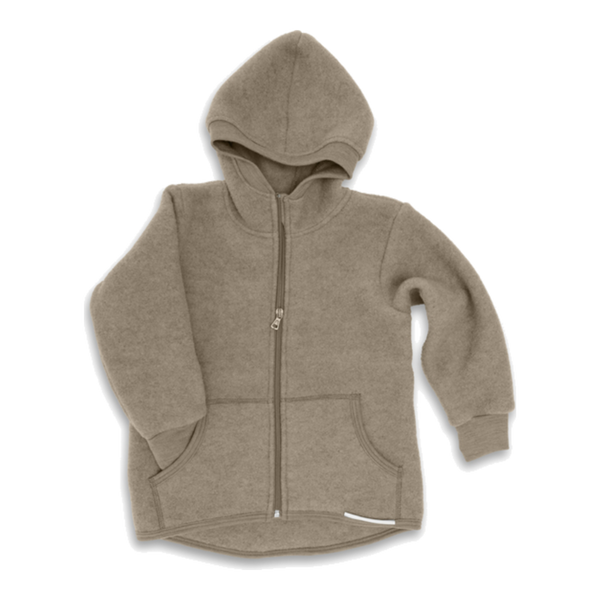 Child's Merino Wool Fleece Jacket with Zipper - Alder