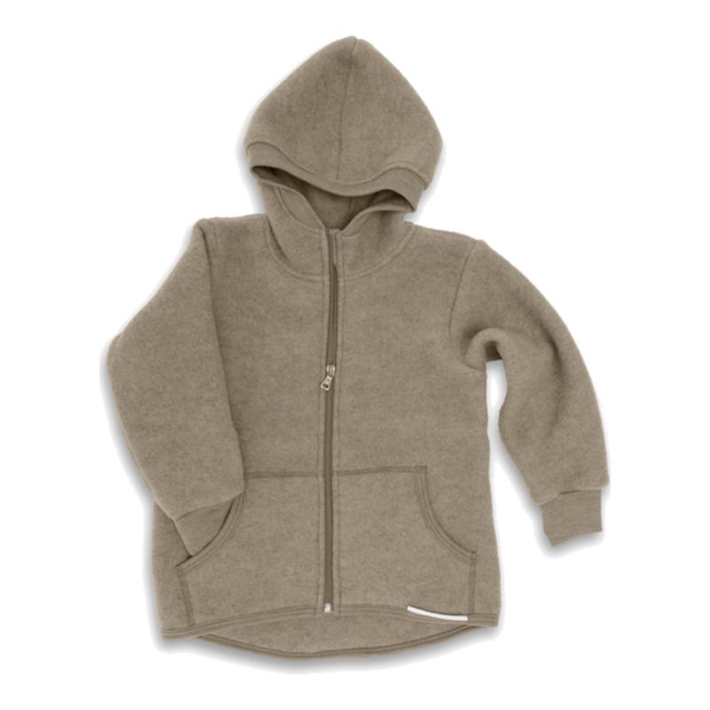 Child's Merino Wool Fleece Jacket with Zipper - Alder