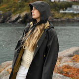 Women's Waterproof Poncho - Obsidian