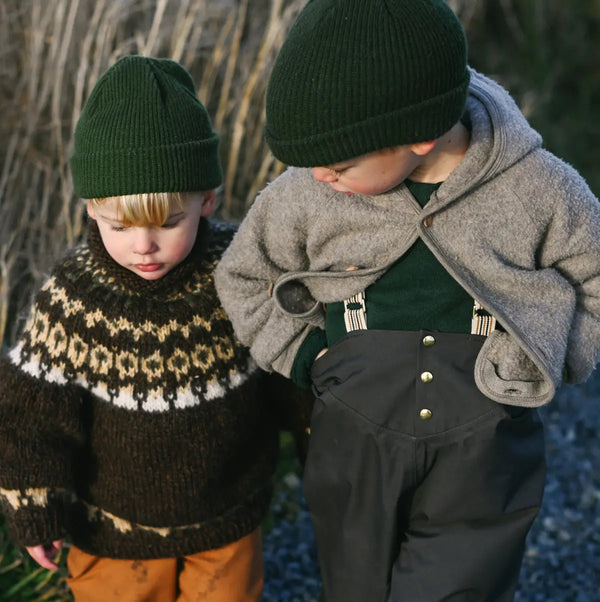 Baby & Kids Merino Wool Fleece Jacket - Cork