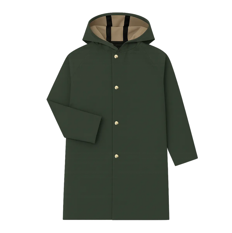 Balmacaan Raincoat - Obsidian