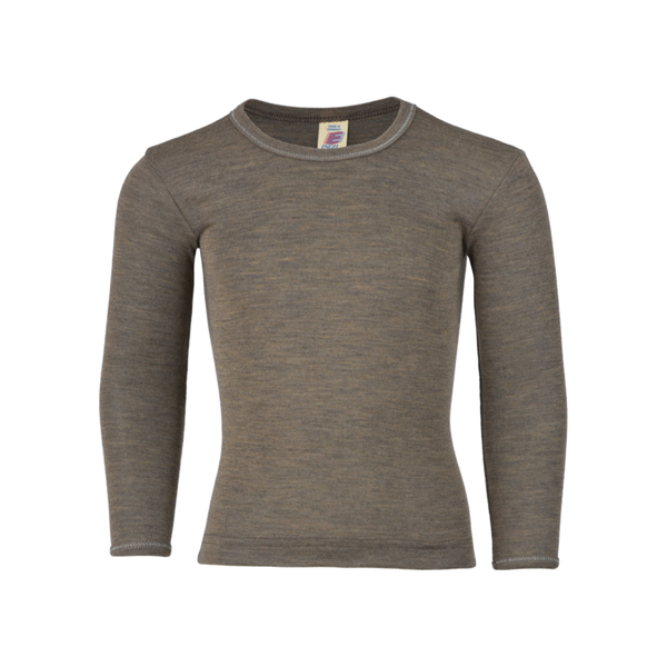 Merino Wool & Silk Long Sleeve Shirt - Alder