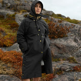 Women's Waterproof Poncho - Obsidian - Sample