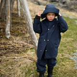 Midi Rain Coat - Inkberry