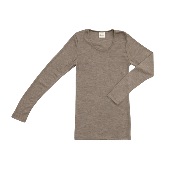 Women's Merino Wool & Silk Long Sleeve Shirt - Alder