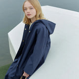 Youth Balmacaan Raincoat - Inkberry