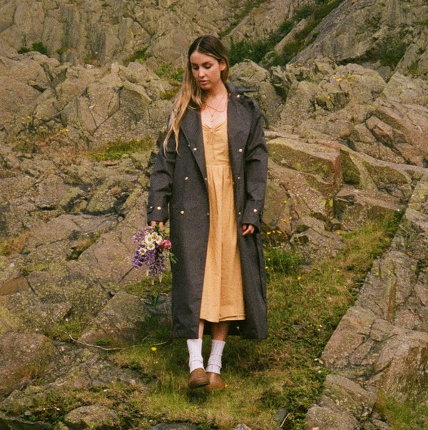 Boheme Trench Rain Coat - Obsidian