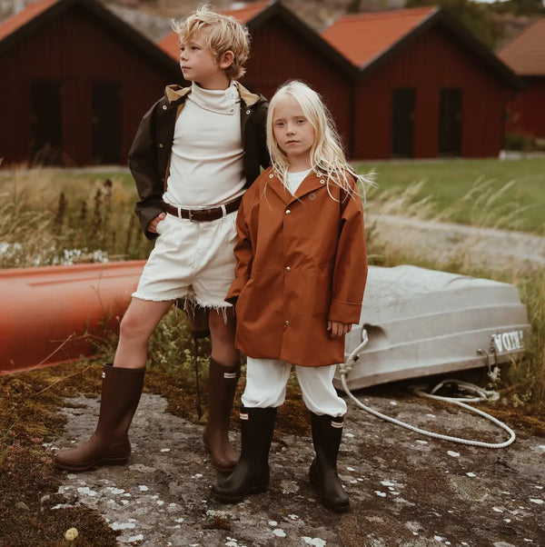 Midi Rain Coat - Rust