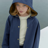 Youth Balmacaan Raincoat - Inkberry