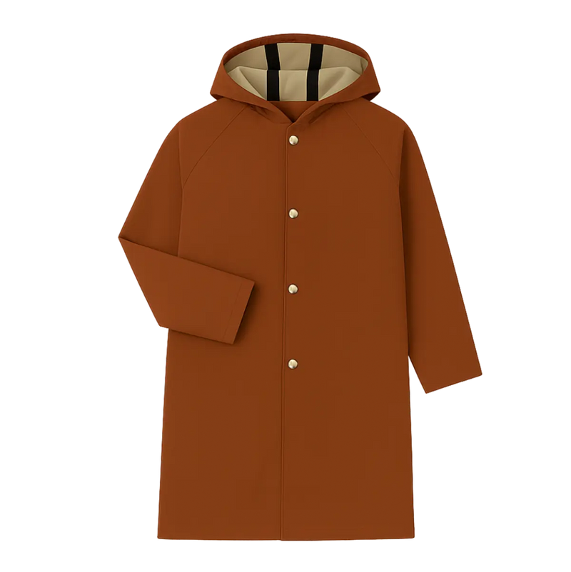 Balmacaan Raincoat - Red Oak