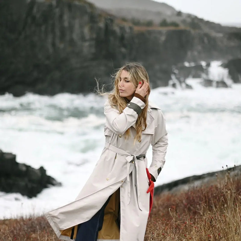 Boheme Trench Rain Coat - Salt