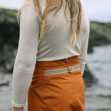 Merino Wool & Silk Long Sleeve Shirt - Wheat