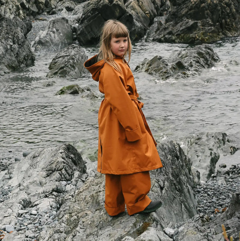 Balmacaan Raincoat - Red Oak