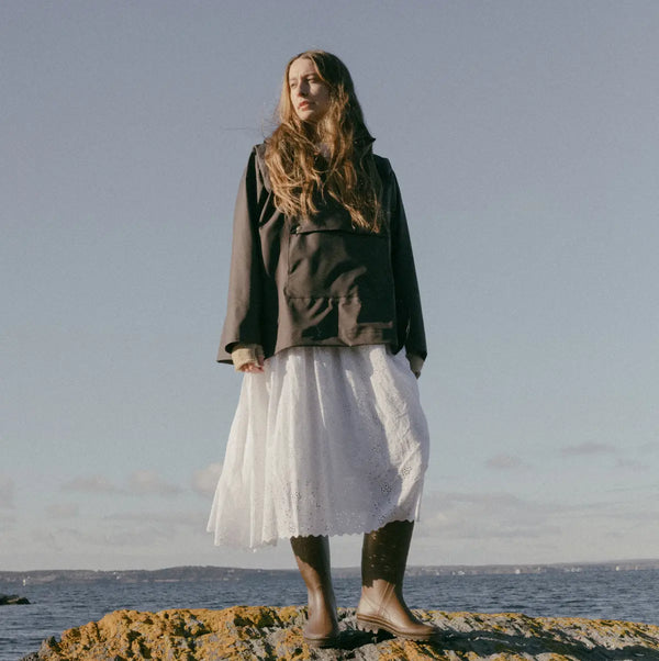 Women's Anorak Rain Coat - Obsidian