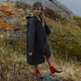 Women's Waterproof Poncho - Obsidian - Sample