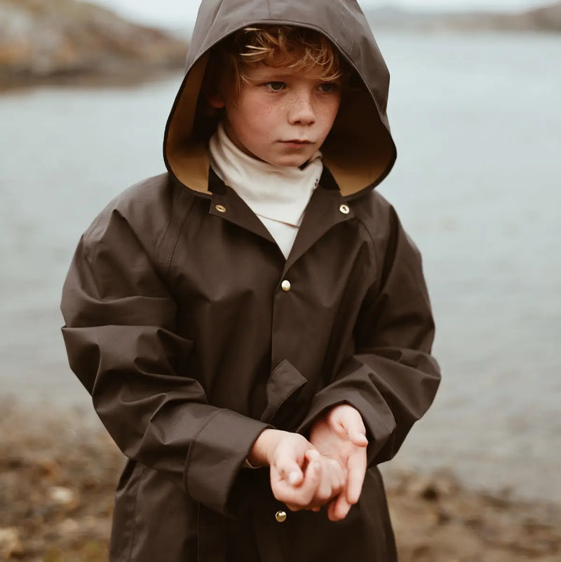 Balmacaan Raincoat - Obsidian